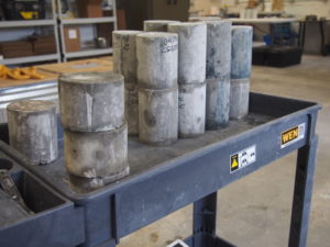 concrete cylinders for durability testing