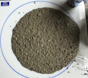 Image of a spread of self-compacting concrete.