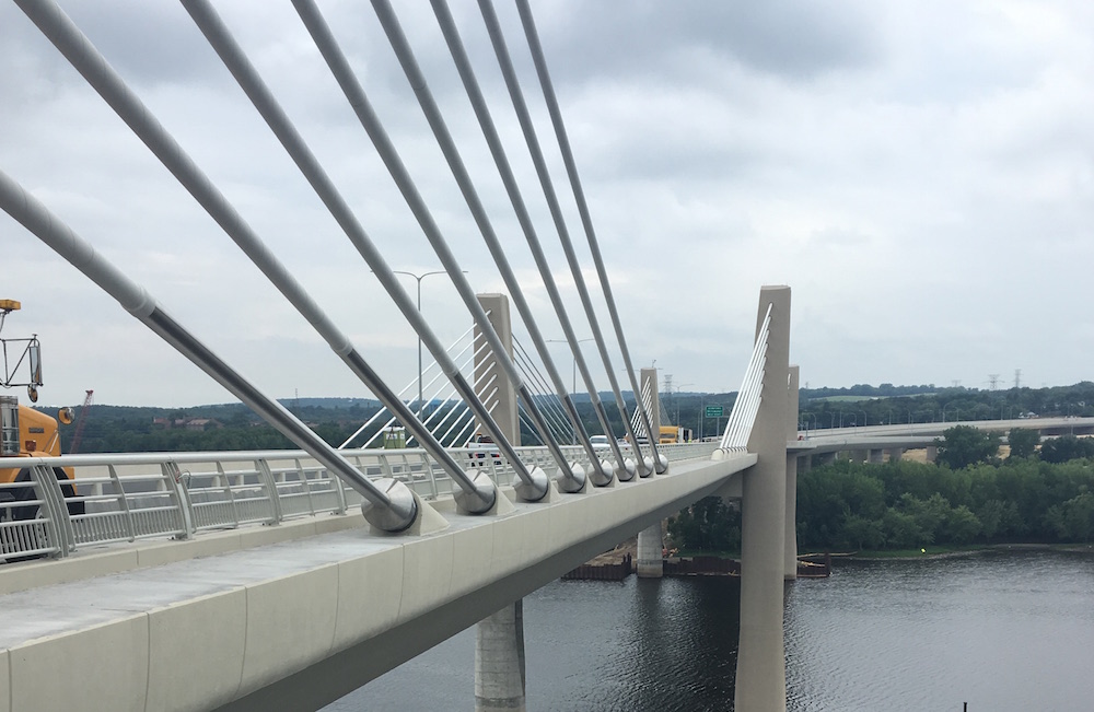 Cable anchorages in St. Croix Crossing bridge