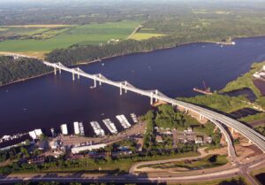 St. Croix Crossing bridge aerial view | Beton Consulting Engineers