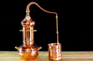 alembic used for distilling alcohol or oils