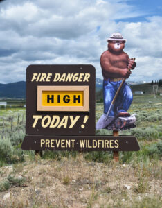 Smokey the Bear warns of fire danger